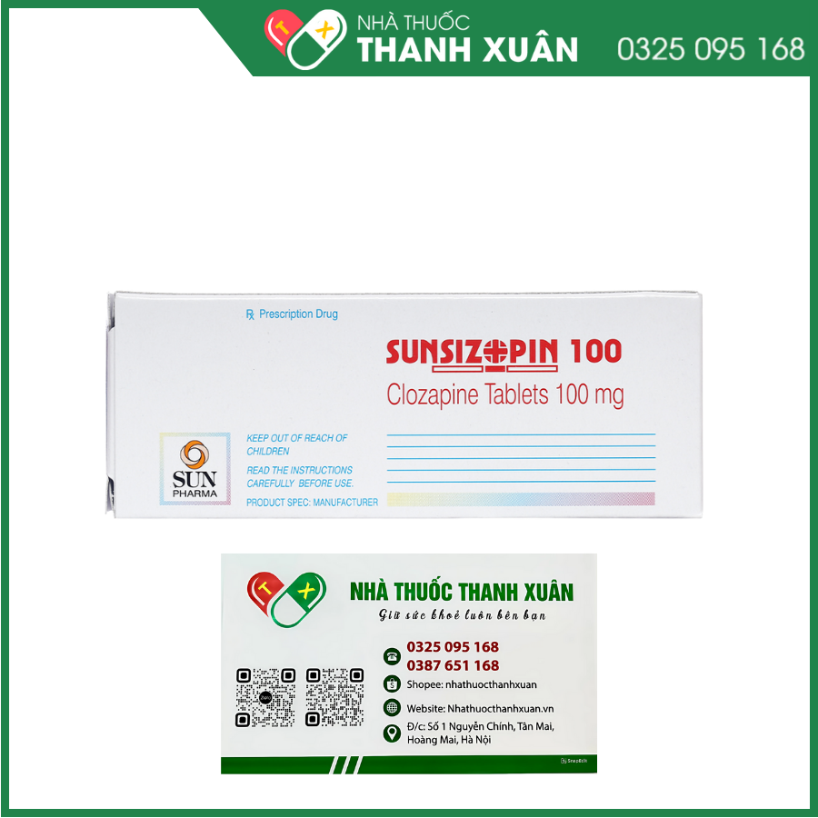Sunsizopin 100 điều trị chứng tâm thần phân liệt